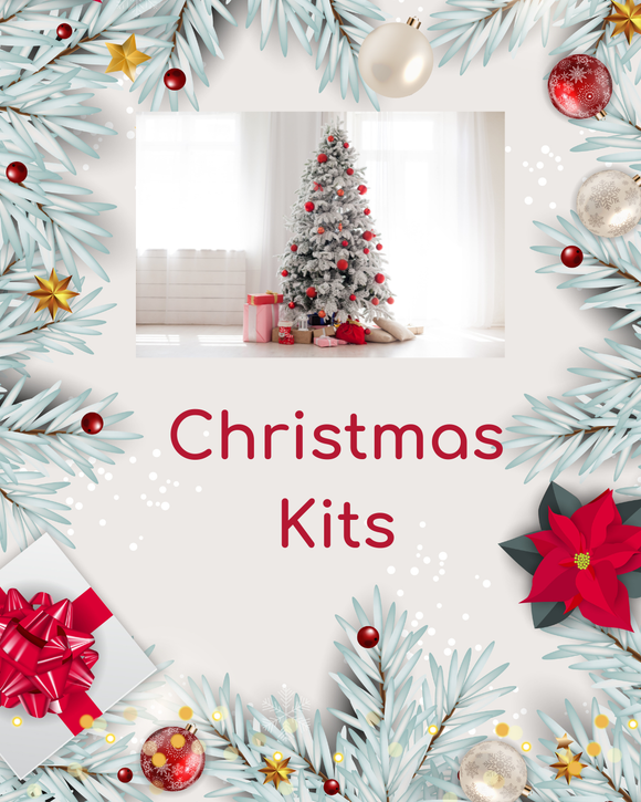 White Christmas background with white Christmas tree and red writing with 