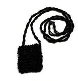 Beaded Bag Necklace Black Miniature Beaded Bag Collection Small Necklaces - Charlotte and Grace