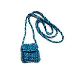 Beaded Bag Necklace Blue Miniature Beaded Bag Collection Small Necklaces - Charlotte and Grace