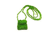 Beaded Bag Necklace Green Miniature Beaded Bag Collection Small Necklaces - Charlotte and Grace