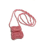 Beaded Bag Necklace Pink Miniature Beaded Bag Collection Small Necklaces - Charlotte and Grace