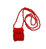 Beaded Bag Necklace Red Miniature Beaded Bag Collection Small Necklaces - Charlotte and Grace