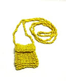 Beaded Bag Necklace Yellow Miniature Beaded Bag Collection Small Necklaces - Charlotte and Grace