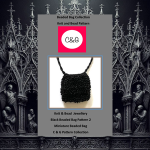 The Black Beaded Bag Pattern 2, from the C & G pattern collection - Charlotte and Grace