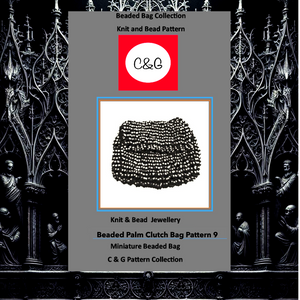  Beaded Palm Clutch Purse C & G Pattern Bl 9 - Charlotte and Grace
