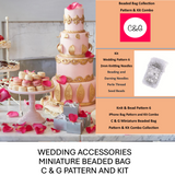 Wedding Pattern and Kit Combo - White Lace Beaded iPhone Bag