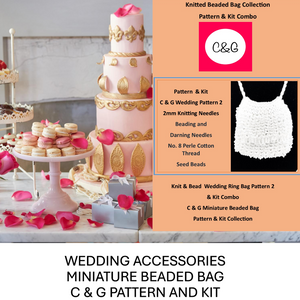 Wedding Bag Pattern 2 and Kit Combo Wedding Ring Bag Pattern and Kit Combo white wedding - Charlotte and Grace