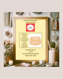 Framed Knitted Beaded Bag Collection with C&G logo and product details on a decorative background.
