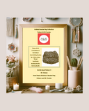 Knitted Beaded Bag Collection poster with a decorative frame on a table.