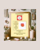 Framed knitting pattern with a bead knitted brooch with a free spirit backround