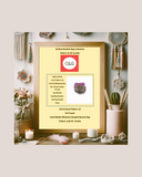 Knitted brooch bag pattern and kit combo with C&G logo on a decorative background