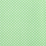 Green  Gutermann fabric with white polka dots