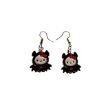 Halloween Earrings Hello Kitty Bat Cat