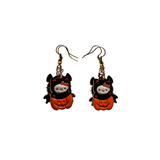Halloween Earrings Hello Kitty Pumpkin