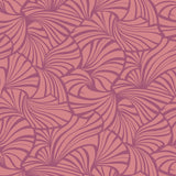 Pattern of wavy lines like Japanese fans in shades of purple and dusty pink on a matching background