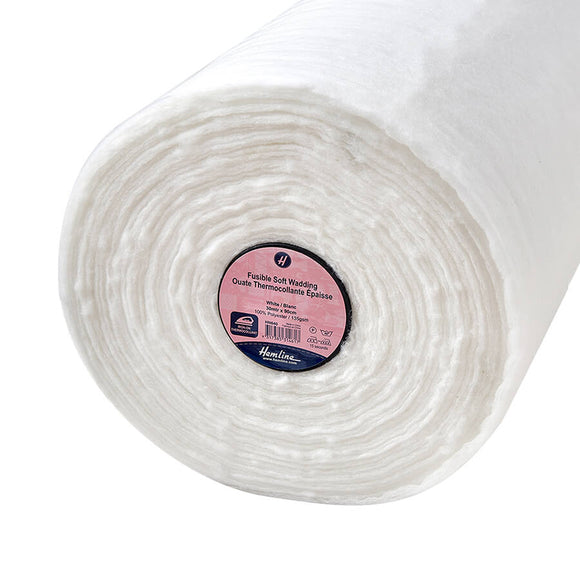 Hemline Fusible Soft Wadding - Iron-On Batting for Quilting, Bags & Crafts