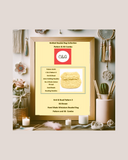 Framed Knitted Beaded Bag Collection pattern and kit combo on a decorative wall with candles and decor items.