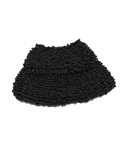 Black beaded clutch bag on a white background