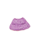 Purple beaded clutch bag on a white background