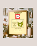 Framed Knitted Beaded Bag Collection poster with C&G logo on a decorative background.