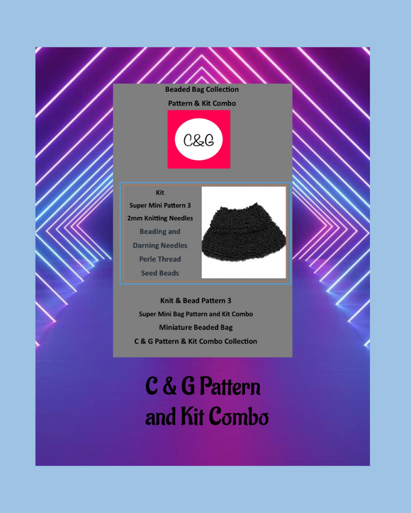 C & G Pattern and Kit Combo packaging with purple and blue gradient design