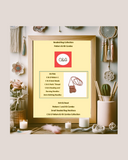 Framed pattern kit with pink beaded bag for a beaded bag collection with decorative items in the background.