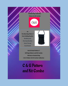 C & G Pattern and Kit Combo packaging with a purple and blue gradient background