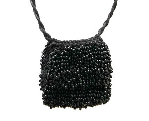 The Black Beaded Bag Necklace Enjoy making your own beaded necklace