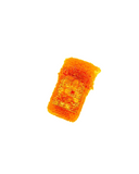 Orange bead knitted iPhone bag on a white background