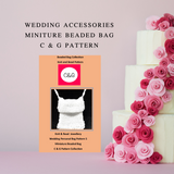 Wedding Bag Pattern 5 White Beaded Personal Bag C & G Pattern - Charlotte and Grace