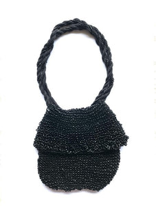 The Black Beaded Raven Carry Bag - Charlotte and Grace