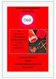 Red document about a kit for bead knitting