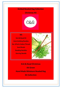 Christmas Kit includes knitting needles, beads, threads and beading needles - Charlotte and Grace