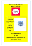 Beaded Bag Pattern and Blue Kit, C & G Knitting and Beading Pattern 10 and Knit Kit Combo, 10 colour choices available This pattern is great for brooch collectors - Charlotte and Grace