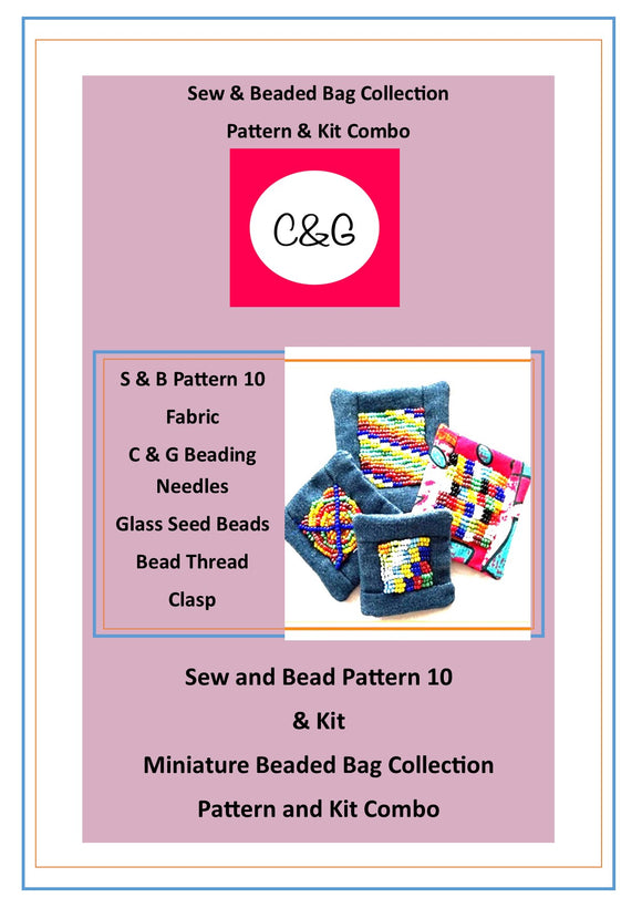 C & G Sew and Bead Pattern 10 and Kit Combo - Charlotte and Grace