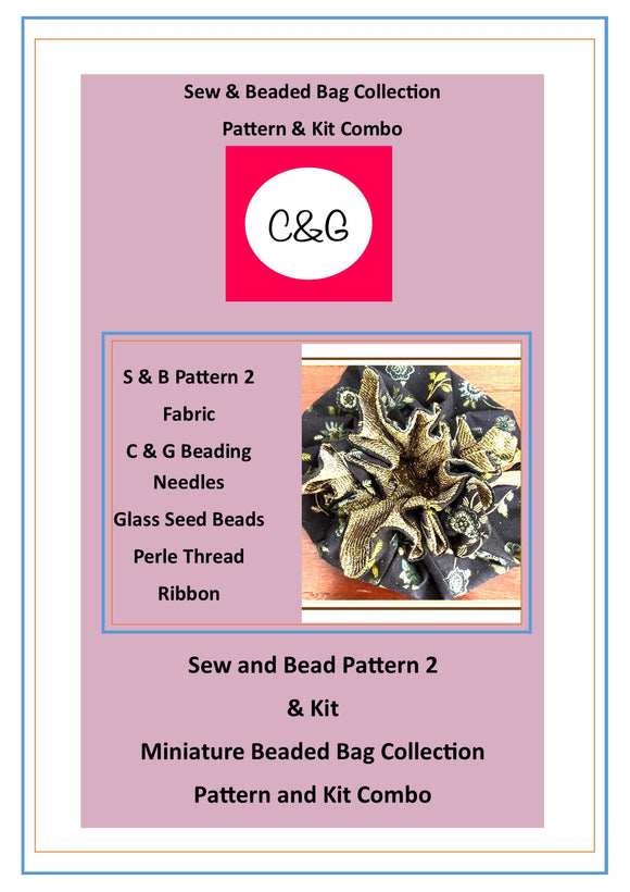 C & G Sew and Bead Pattern 2 and Kit Combo - Charlotte and Grace