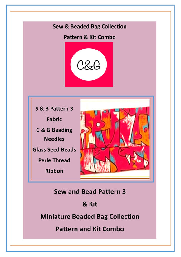 C & G Sew and Bead Pattern 3 and Kit Combo - Charlotte and Grace