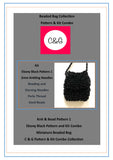 The Black Beaded Bag Pattern 1 & Kit Combo Ebony Black Beaded Bag Necklace Pattern and Kit - Charlotte and Grace